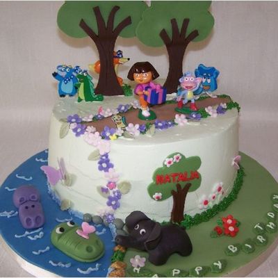 Dora In The Forest Cake