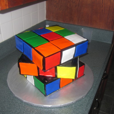 Rubik's Cube Cake