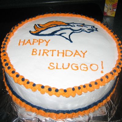 Denver Broncos Football Cake