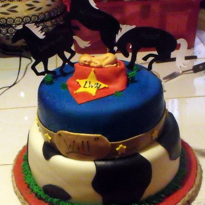 Western Baby Shower Cake