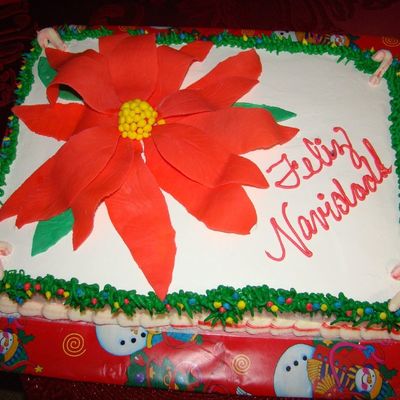 Poinsettia Cake