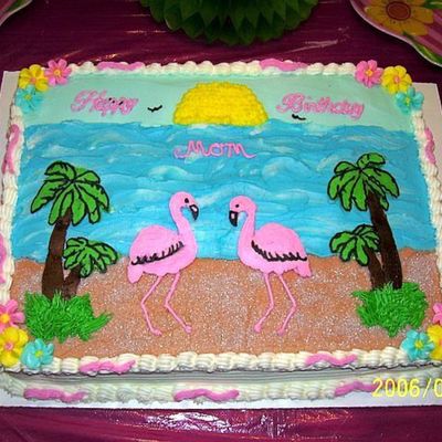 Flamingo Cake For Mom