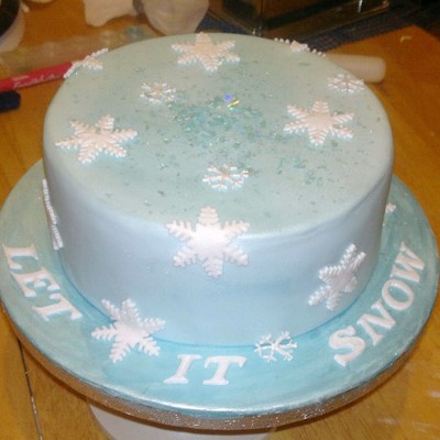 Snowflake Cake For School Fair