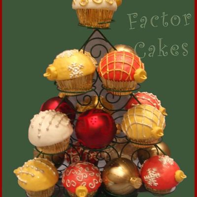 More Ornament Cupcakes