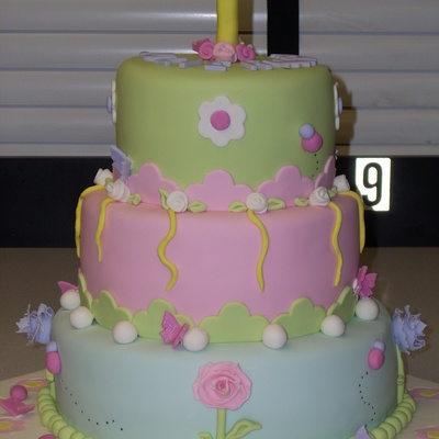 Flowers,butterflies And Lady Bugs