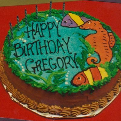 Birthday Cake W/ Fish