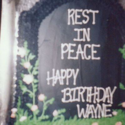 Tomb Stone.. Over The Hill Cake