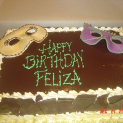 Mardi Gras Birthday Cake