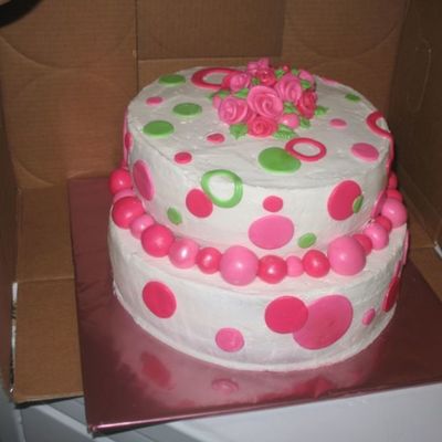 Pink ,hot Pink And Green 1St B-Day