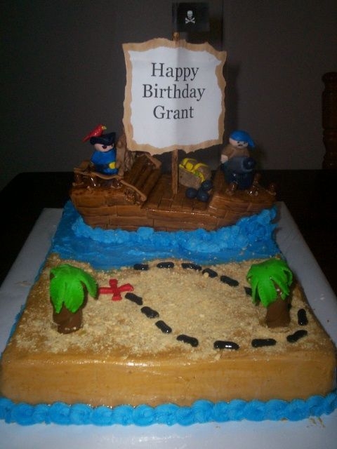 Grant's Pirate Ship Cake
