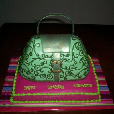 Green Purse Cake