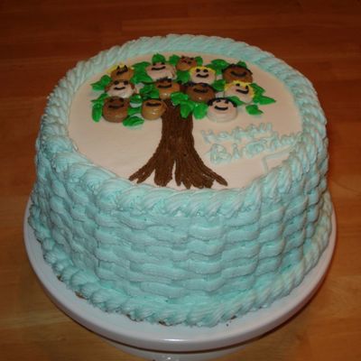 Basketweave B-Day Cake