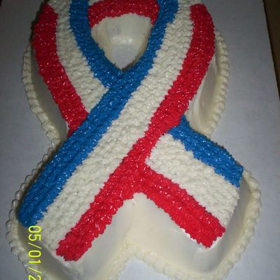 4Th Of July Ribbon Cake