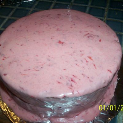 Strawberry Cake W/ Strawberry Icing