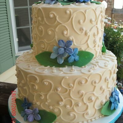 Hydrangea Wedding Cake