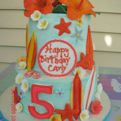 Carly's 5Th Birthday Surf Cake