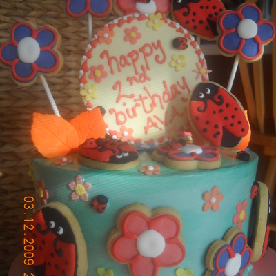 Ladybug Cookie Cake