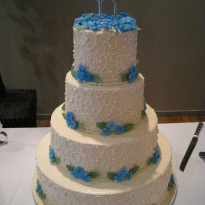 Hydrangea Wedding Cake