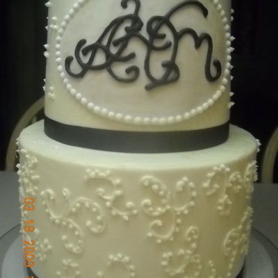 Monogram Wedding Cake