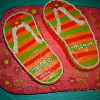 Flip Flop Wedding Shower Cake