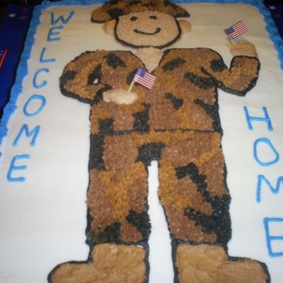 Welcome Back Home Military Cake