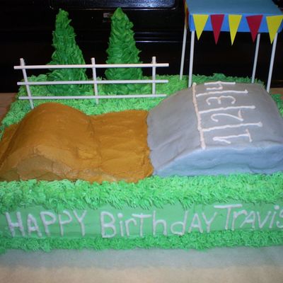 Dirt Bike Race Track Cake