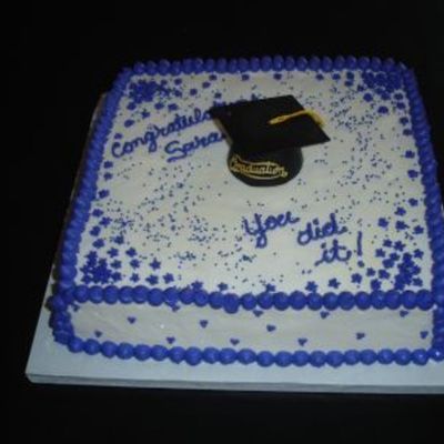 Purple Graduation Cake