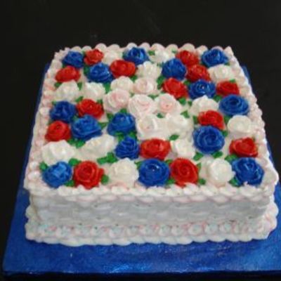 Red White And Blue Cake