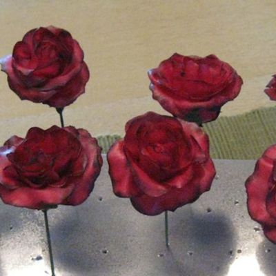 Red Gumpaste Roses