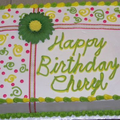 50Th Birthday With Green Gerbera