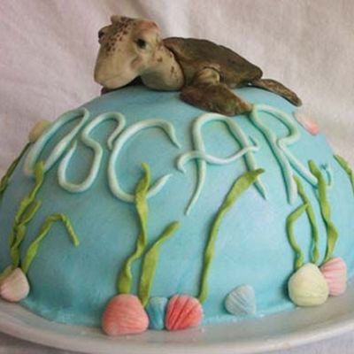 Christening Cake With The Turtle From "finding Nemo"