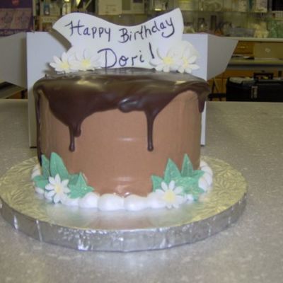 Chocolate Ganache W/ Fondant Flowers