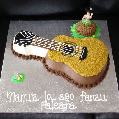 Guitar/island Cake