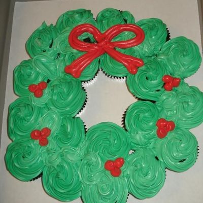 Cupcake Christmas Wreath