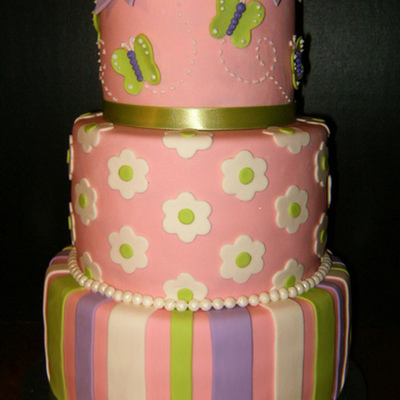 Butterfly Baby Shower Cake