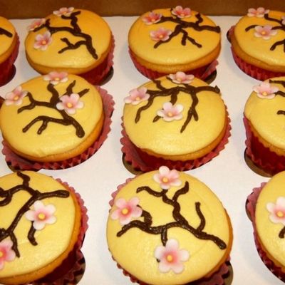 Cherry Blossom Cupcakes