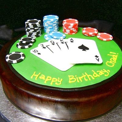 Texas Hold 'em Cake
