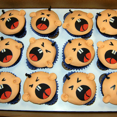 Screaming Baby Cupcakes
