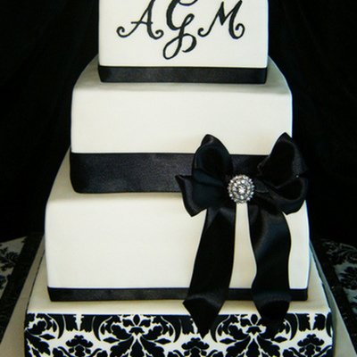Black And White Damask