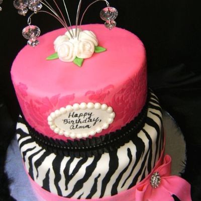 Glam Zebra Cake