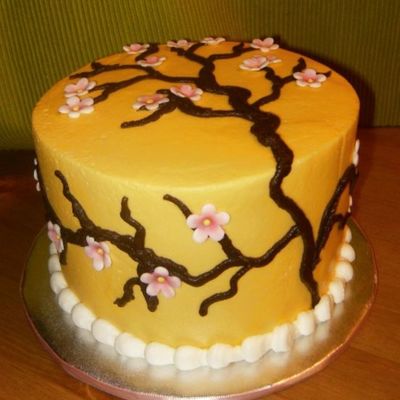 Small Cherry Blossom Cake