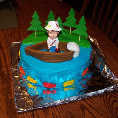 Granddads Fishing Brithday Cake