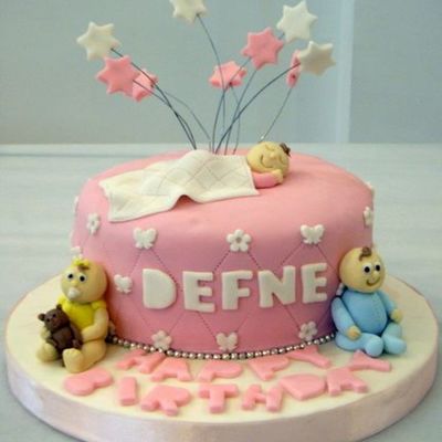 Pink Cake For A 2 Years Old Girl