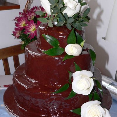 Chocolate With White Roses