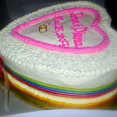 Spring Wedding Cake Side View