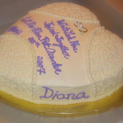 Heart Shaped Wedding Cake #2 Side View