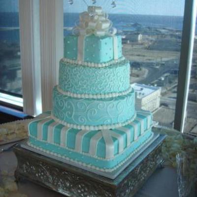 Blue Box Wedding Cake