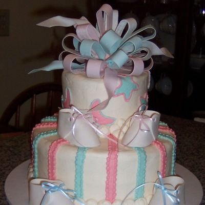 Baby Shower Cake For A Dual Shower