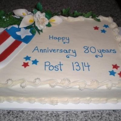 Anniversary Cake For A Local Vfw Post