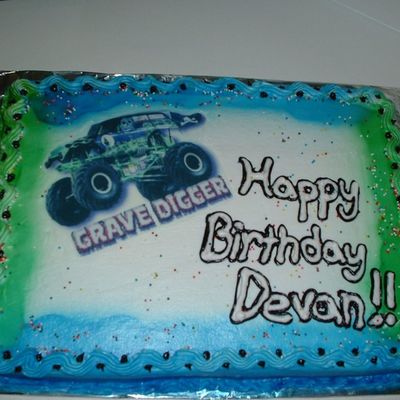 Grave Digger Birthday Cake
